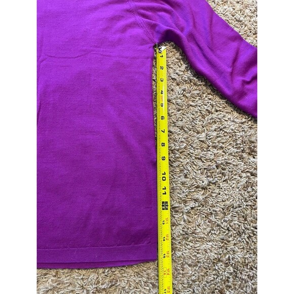 Pôles Maison Montagut 100% Wool V-Neck Sweater, Purple, Size XXL - Picture 9 of 11